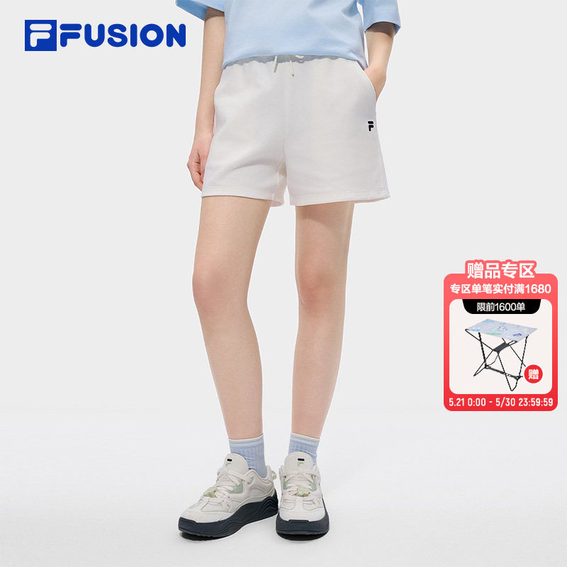 FILA FUSION斐乐潮牌针织短裤女2026夏季新款休闲宽松