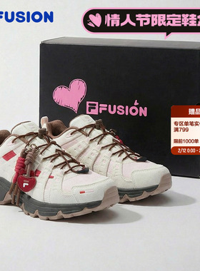 Como X 情人节丨FILA FUSION斐乐潮牌女鞋休闲鞋新年款红色运动鞋