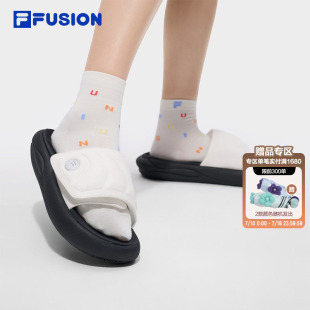 FILA FUSION斐乐拖鞋女子厚底凉拖2026夏季新款沙滩鞋情侣休闲鞋