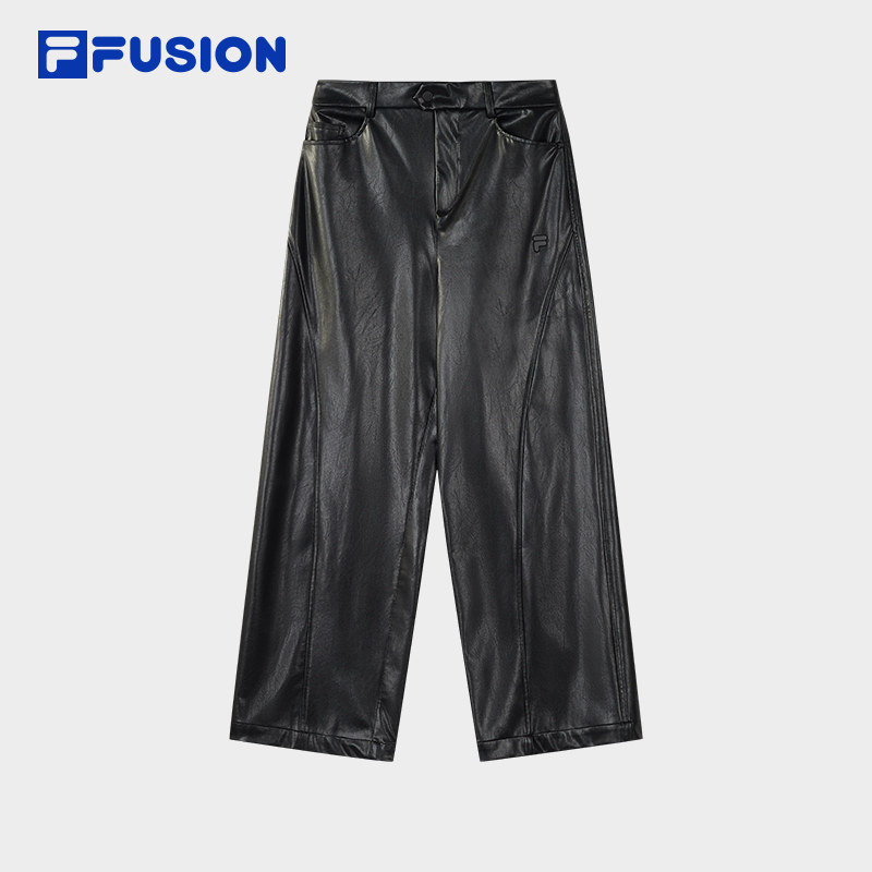 FILA FUSION斐乐潮牌针织长裤女2025冬季新款时尚休闲直筒裤皮裤,运动服/休闲服装,运动长裤,淘宝优惠券,粉丝福利购,淘宝优惠卷