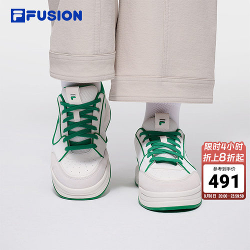 FILAFUSION情侣小白鞋休闲板鞋