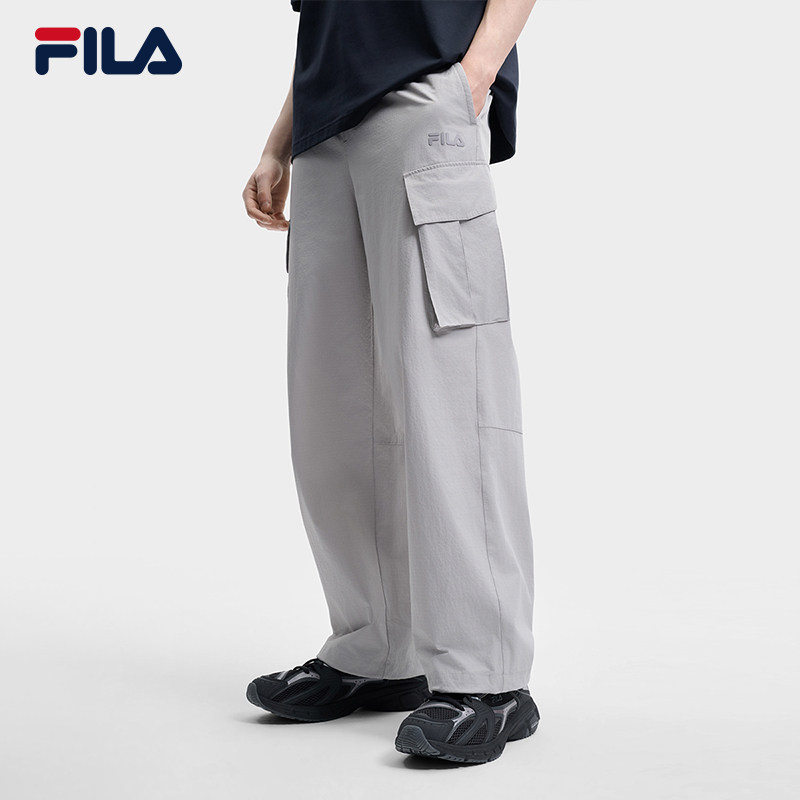 FILA 斐乐官方男士梭织长裤2026夏季新款时尚舒适休闲直口工