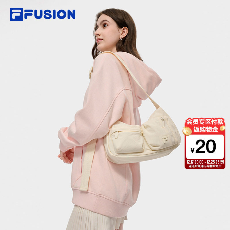 FILA FUSION斐乐潮牌微笑包女包斜挎包2025秋季新款单