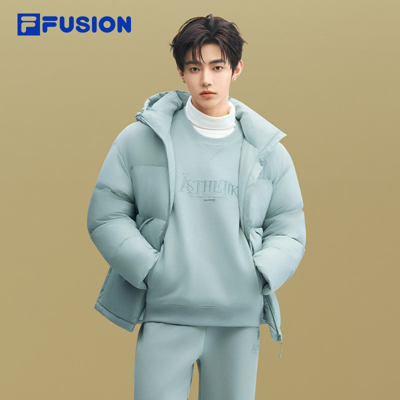 章昊同款FILA FUSION斐乐潮牌男子卫衣2026春季新款针