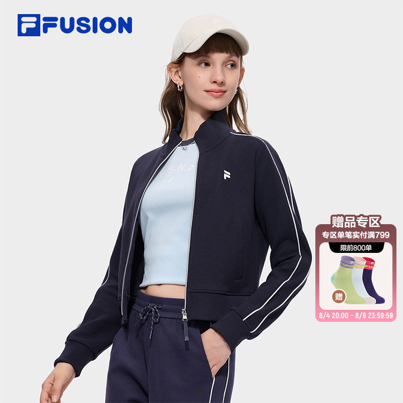 FILAFUSION斐乐女针织长袖外套