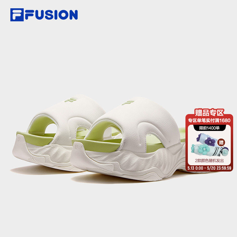 海星拖鞋丨FILA FUSION斐乐拖鞋女鞋厚底增高沙滩鞋夏季软