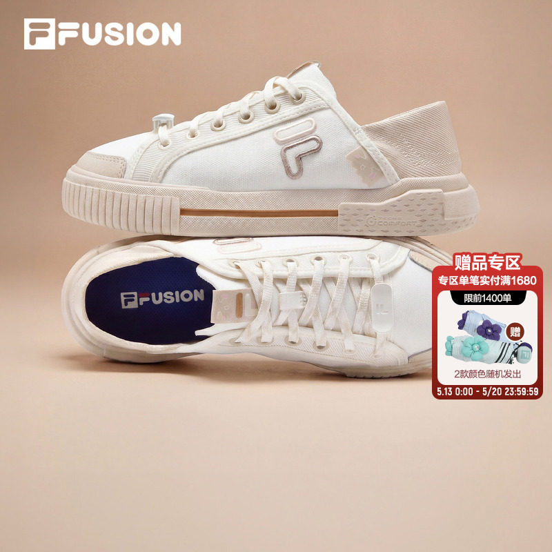 FILA FUSION斐乐一脚蹬女鞋帆布鞋26夏季新款休闲鞋运动
