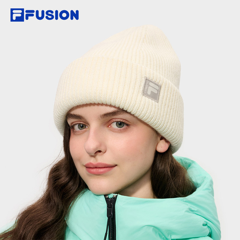 FILA FUSION斐乐潮牌情侣款针织帽2025冬新款时尚休闲冷帽毛线帽,运动包/户外包/配件,运动帽,淘宝优惠券,粉丝福利购,淘宝优惠卷