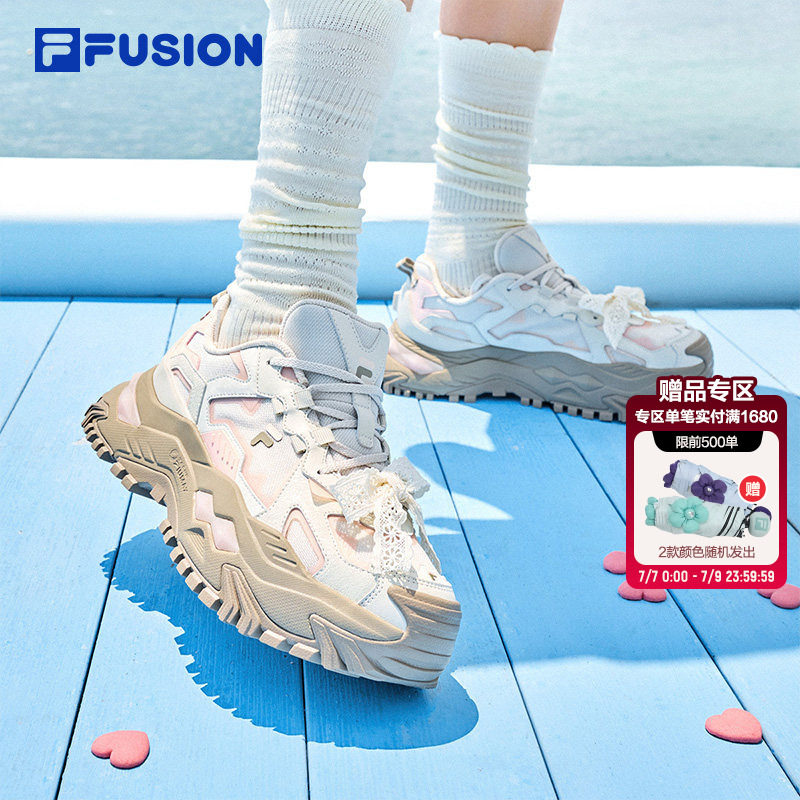 硬糖DX丨FILA FUSION斐乐运动鞋女老爹鞋夏季新款厚底增高休闲鞋