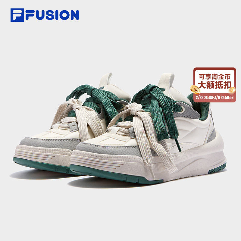章昊同款pengpeng鞋|FILA FUSION斐乐潮牌男鞋厚底板鞋冬季休闲鞋