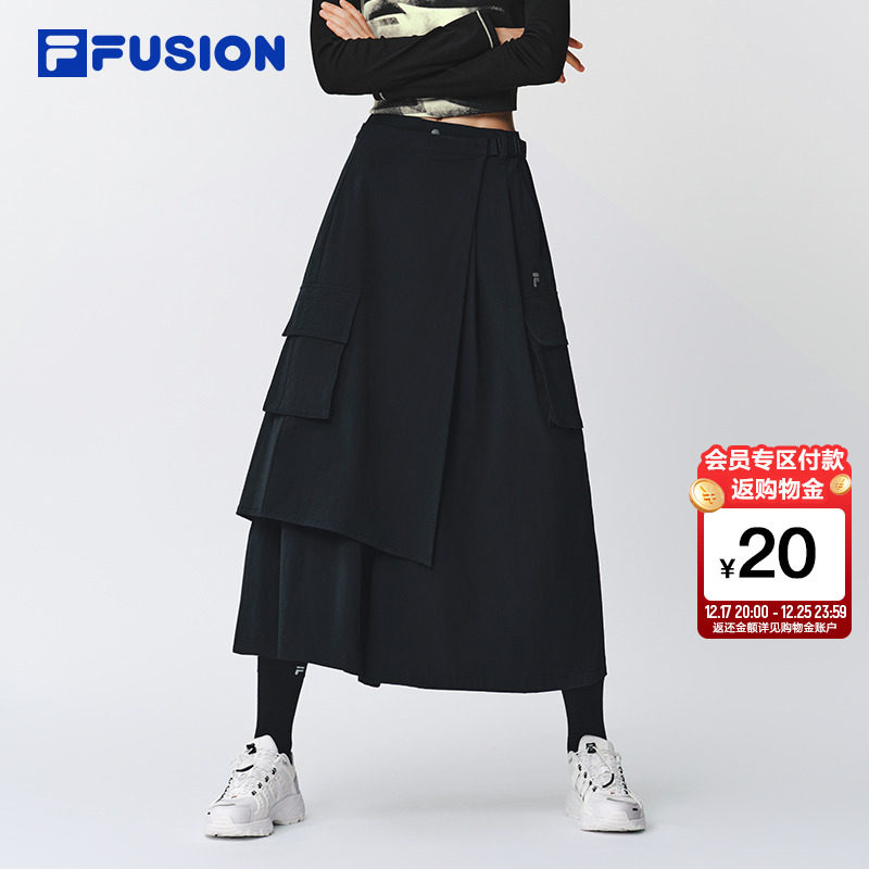 FILA FUSION斐乐潮牌女裤2025冬季新款裤子宽松休闲裤