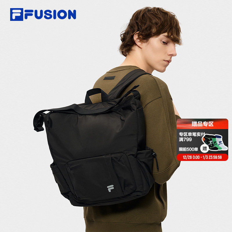 FILA FUSION斐乐包包情侣款斜挎包女包新款双肩包男旅行包