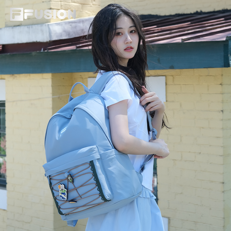 FILA FUSION斐乐情侣款背包男2025秋季新款双肩包男书