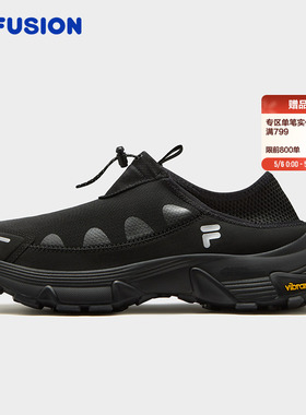 Como Y丨FILA FUSION斐乐一脚蹬男运动鞋夏季网面休闲鞋穆勒鞋子