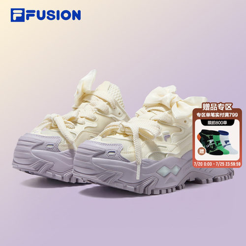 硬糖穆勒鞋丨FILA FUSION斐乐休闲鞋女夏新款半拖一脚蹬运动拖鞋