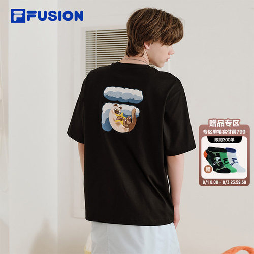 FILAFUSION斐乐情侣短袖T
