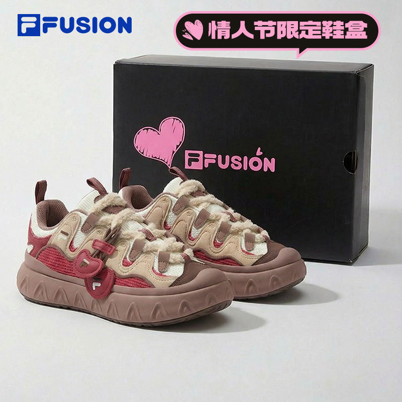 情人节甜筒鞋丨FILA FUSION斐乐潮牌女鞋红色厚底板鞋休闲松糕鞋,运动鞋new,板鞋,淘宝优惠券,粉丝福利购,淘宝优惠卷