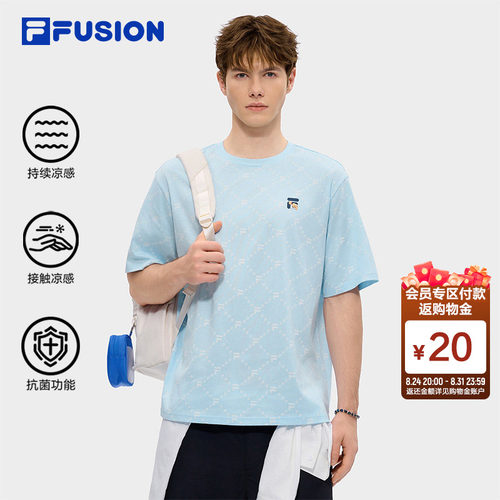 FILAFUSION斐乐潮牌情侣短袖T恤