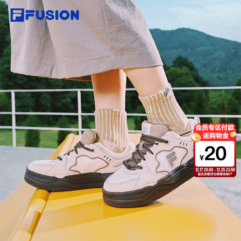 BANK|FILA FUSION斐乐潮牌情侣板鞋2025秋冬款革