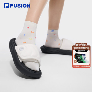 FILA FUSION斐乐拖鞋女子厚底凉拖2026夏季新款沙滩鞋情侣休闲鞋