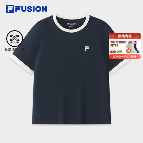 FILAFUSION斐乐女士针织短袖衫
