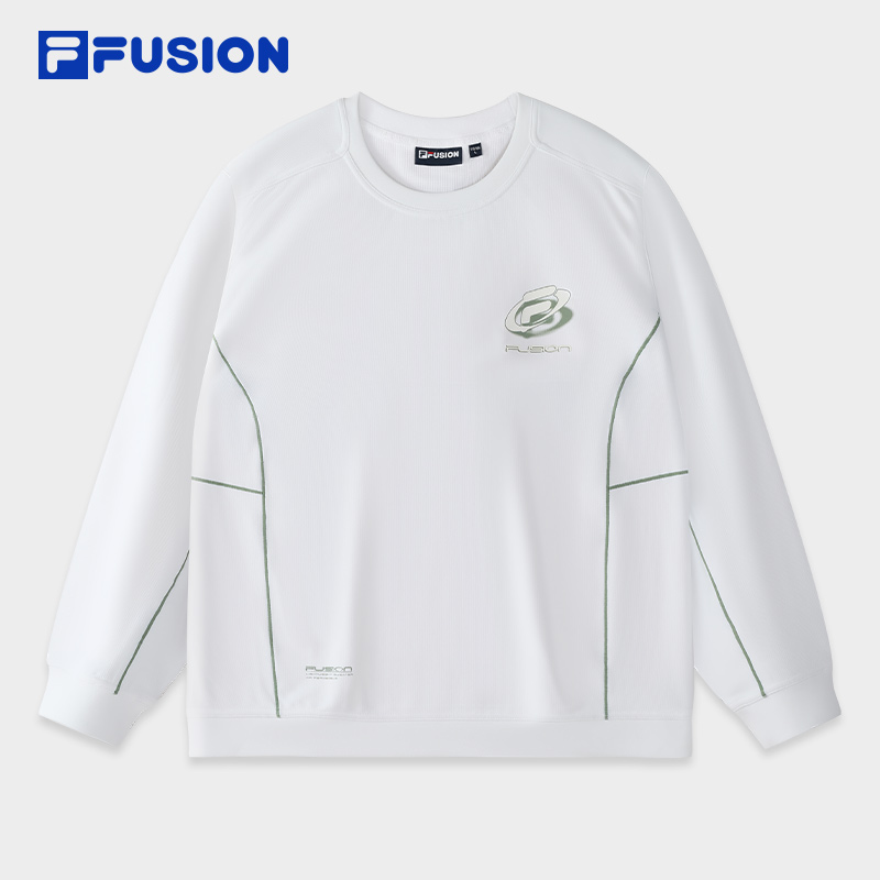 FILA FUSION斐乐潮牌男子套头卫衣2025春季新款休闲基础针织上衣
