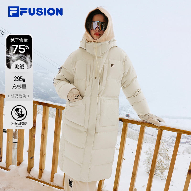 FILAFUSION斐乐女士长款羽绒服