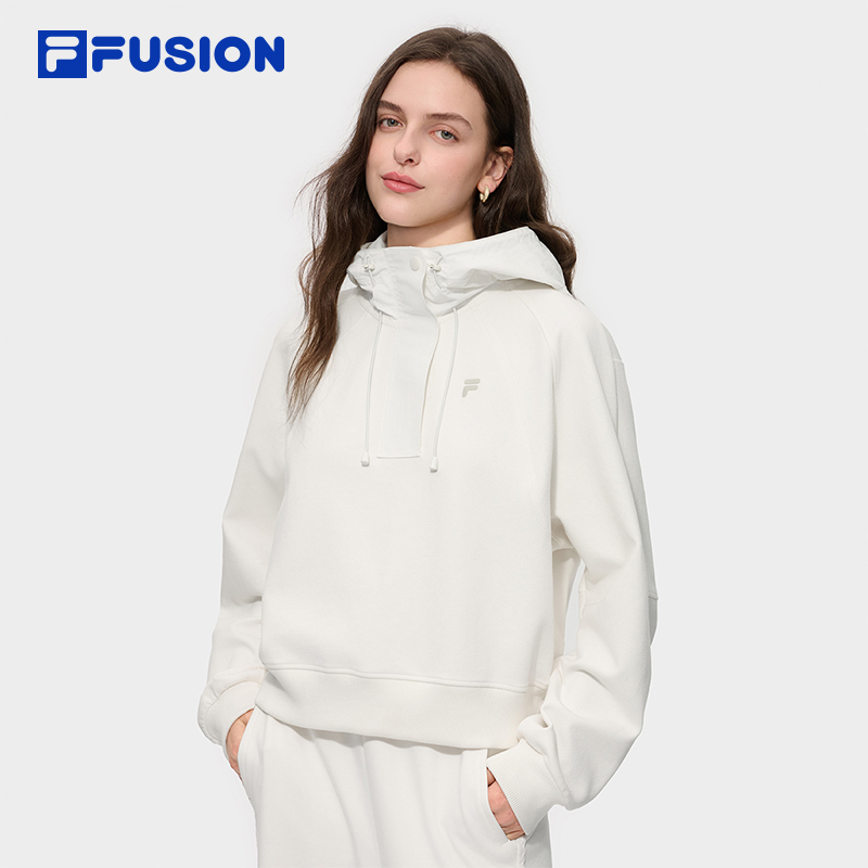 FILAFUSION斐乐女针织连帽上衣