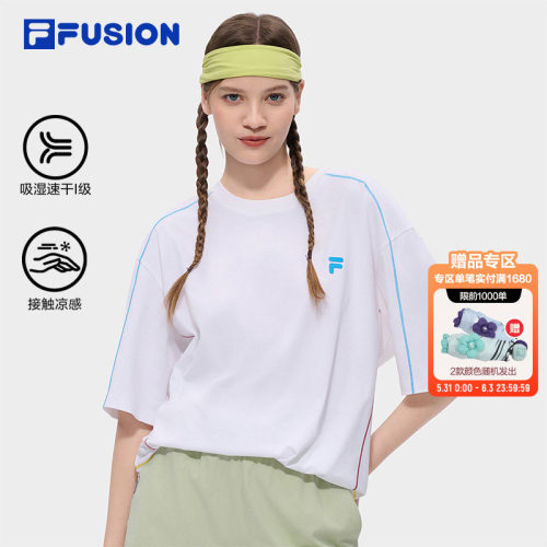 FILAFUSION斐乐潮牌短袖T情侣