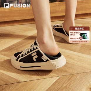 鞋 子小白鞋 运动鞋 FILA 板鞋 帆布鞋 休闲男鞋 FUSION斐乐一脚蹬女鞋