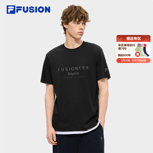 FILAFUSION斐乐男士针织短袖衫