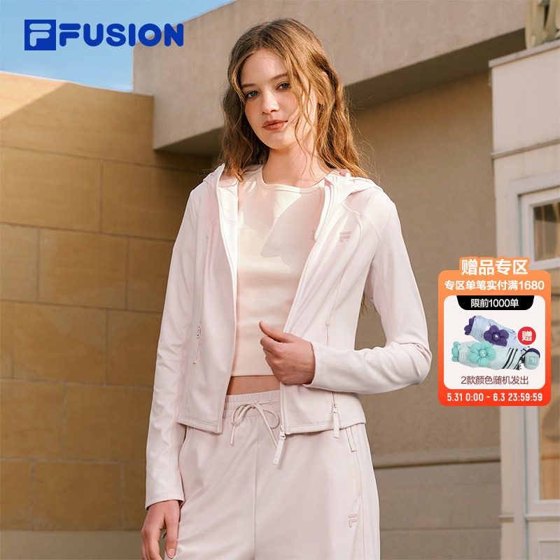 FILA FUSION斐乐潮牌针织外套女子2026新款简约修身显