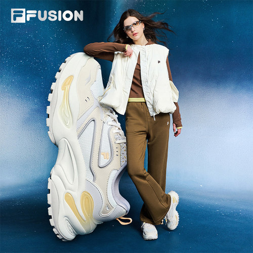 FILA FUSION斐乐潮牌女鞋软糖鞋休闲鞋老爹鞋春季厚底增高运动鞋