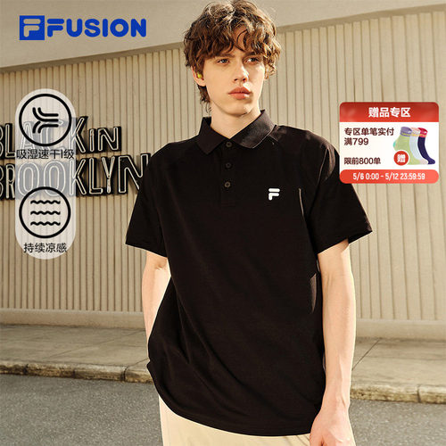 FILAFUSION男子短袖POLO半袖
