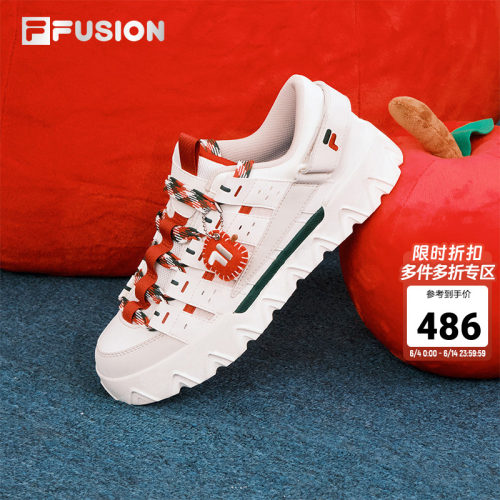 PISA圣诞丨FILA FUSION斐乐潮牌情侣板鞋女鞋男子厚底增高休闲鞋