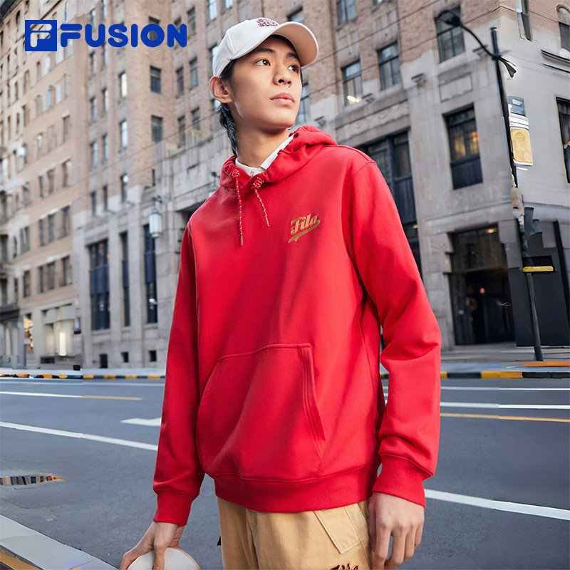 FILA FUSION斐乐潮牌连帽卫衣男春季简约宽松休闲运动上衣套头衫,运动服/休闲服装,运动卫衣/套头衫,淘宝优惠券,粉丝福利购,淘宝优惠卷