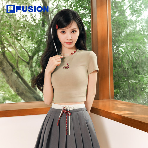 FILAFUSION斐乐女士针织短袖衫