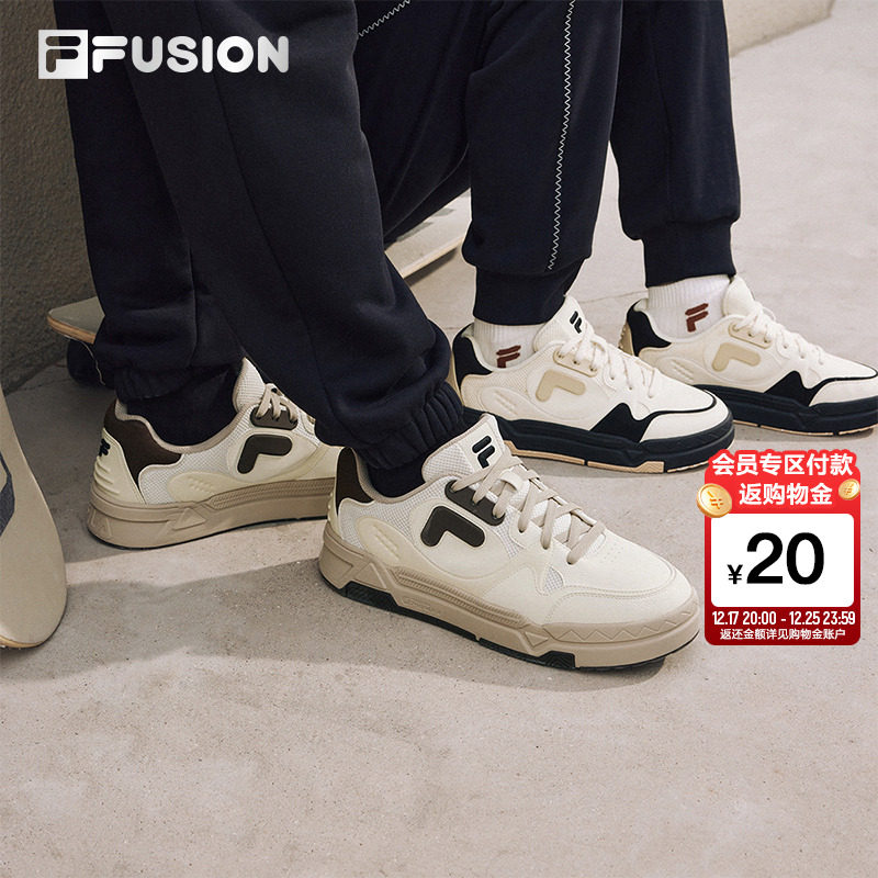 FILA FUSION斐乐潮牌男鞋BANK DX板鞋春季鞋子增高