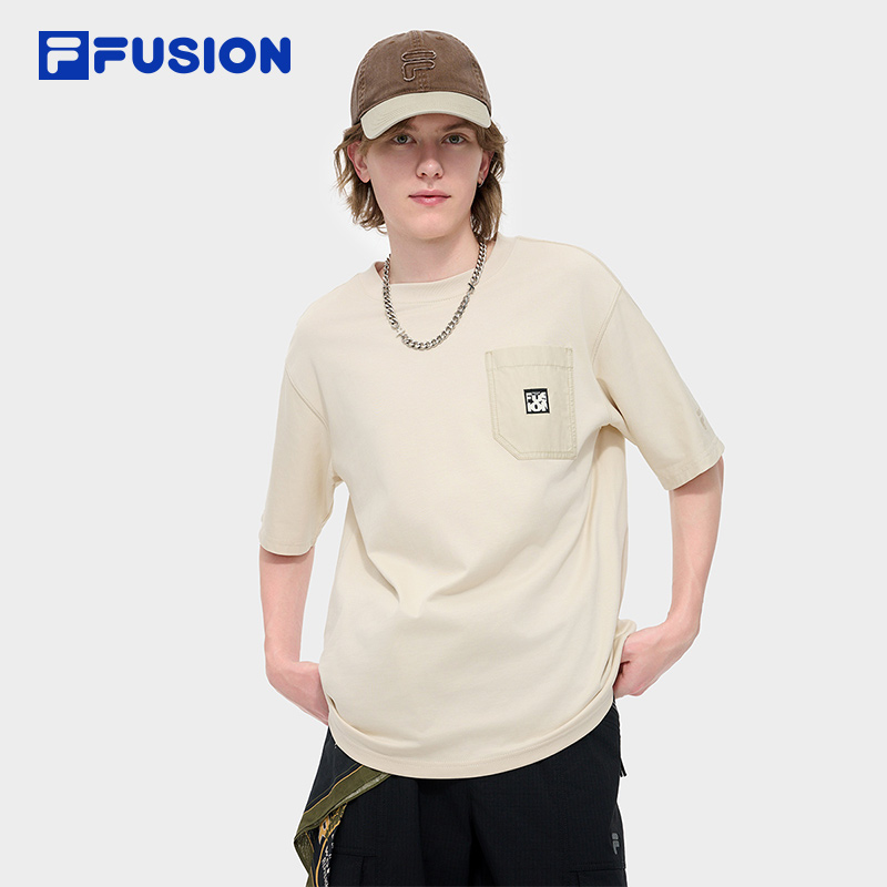 FILAFUSION斐乐男士针织短袖衫