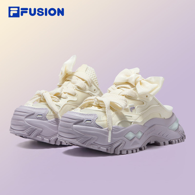 硬糖穆勒鞋丨FILA FUSION斐乐休闲鞋女夏新款半拖一脚蹬运动拖鞋