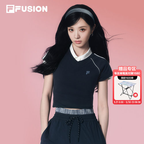 FILAFUSION斐乐女子休闲短袖T