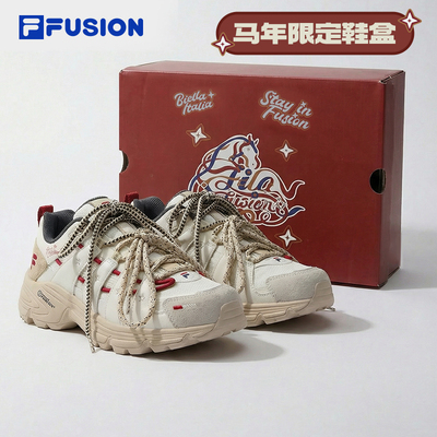 FILAFUSION情侣红色新年休闲鞋