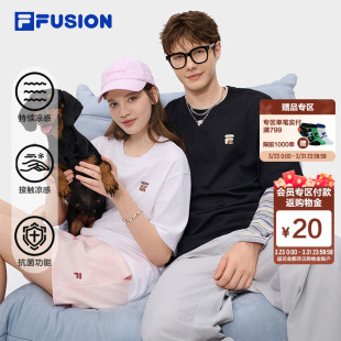 萌宠凉感宽松男半袖 FILA 新款 t恤女26夏季 上衣 FUSION斐乐情侣短袖