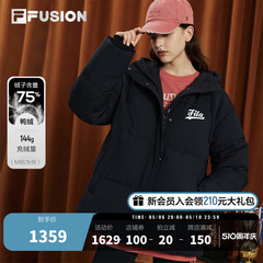 FILA FUSION斐乐潮牌短款羽绒服女款秋冬季时尚外套休闲运动上衣