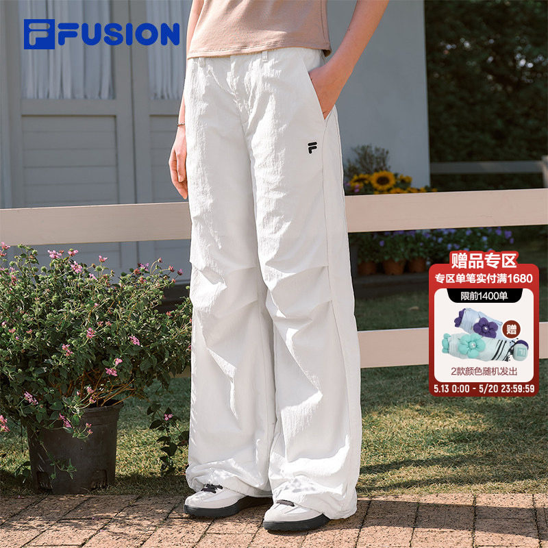 FILA FUSION斐乐潮牌梭织长裤女2026夏季新款休闲宽松