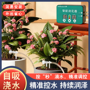 多时段懒人智能浇花滴灌神器植物盆栽家用定时虹吸灌溉洒水控制器
