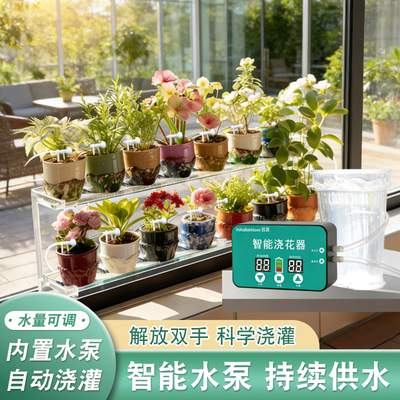 自动浇水器外出定时滴灌家用花盆植物阳台懒人浇花神器智能滴水