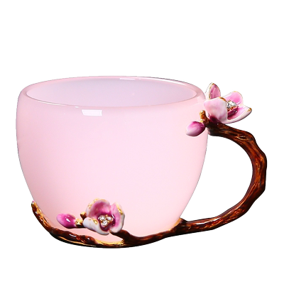 琉璃主人杯创意带把泡茶杯