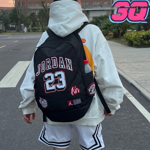 Jordan乔丹美式复古印花学生书包电脑双肩背包JD2433006AD FV4558