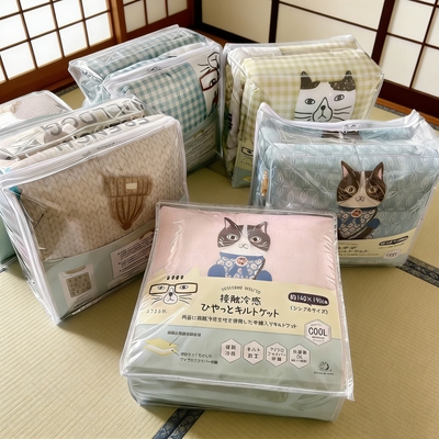 日本Kusuguru正品数码印花冷感被夏凉被凉感被空调被单人盖被324